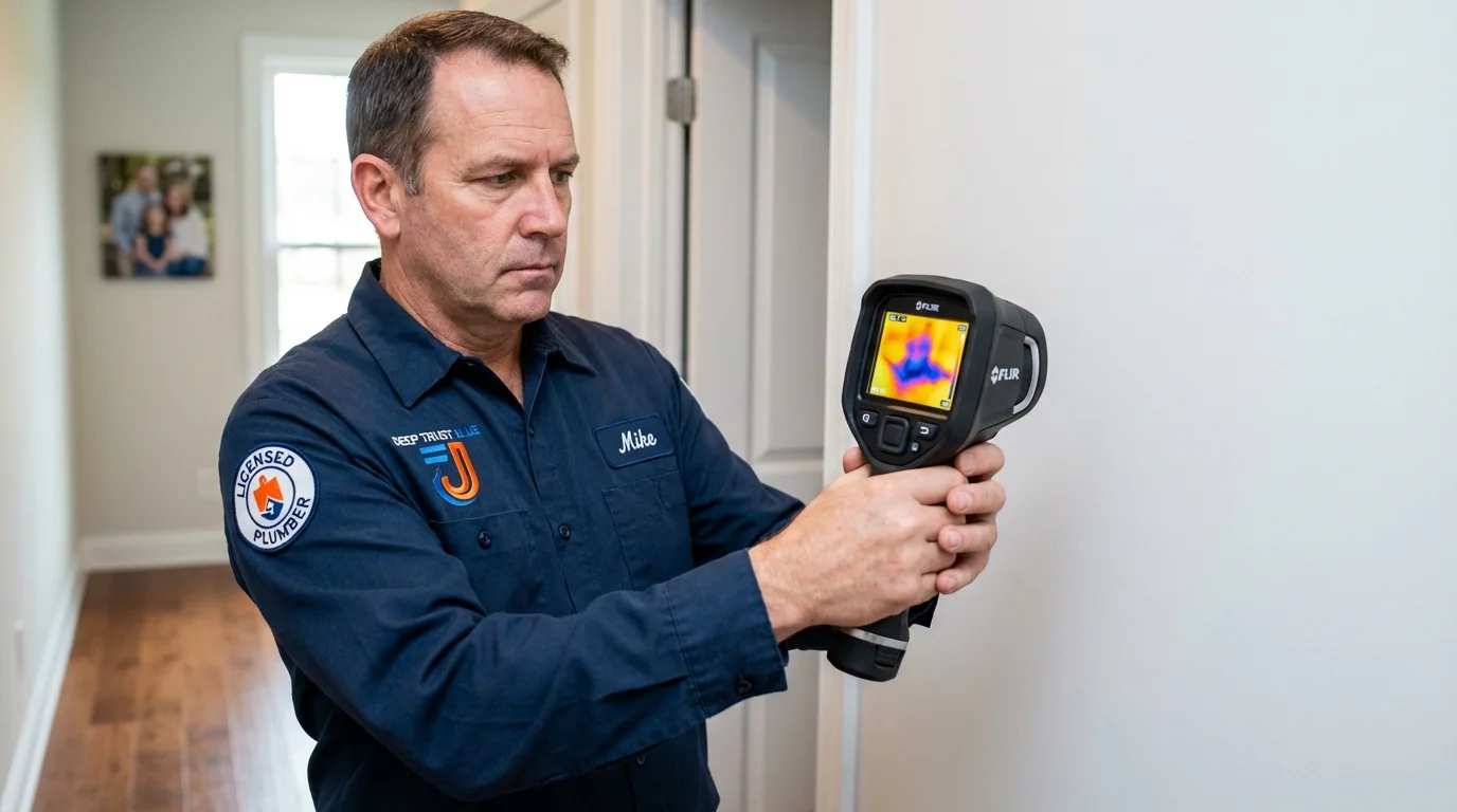 Thermal imaging leak detection by Johns Plumbing LLC in Groton
